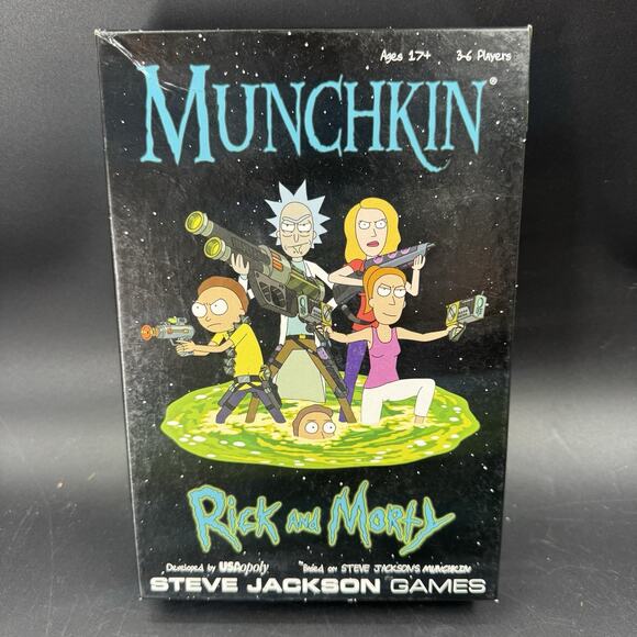 Munchkin Rick And Morty Card Game By Steve Jackson Games NEW Open Box - Picture 1 of 6